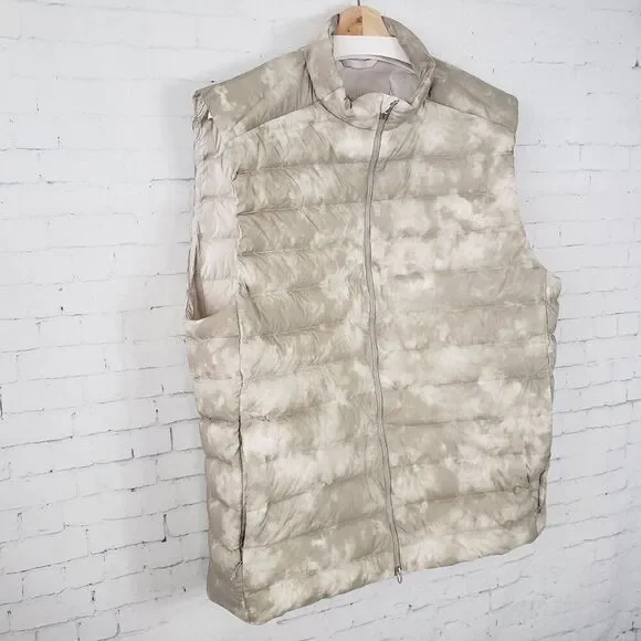 Lululemon Navigation Stretch Down Vest Size XXL Mesosphere White Opal Raw Linen - Picture 2 of 8